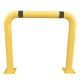 High visibility, yellow U-shaped (hoop) protection guards. 